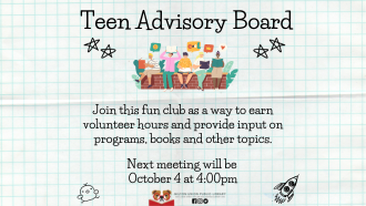 teen advisory board october 4 at 4pm