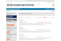 Oxford Research Encyclopedias screenshot
